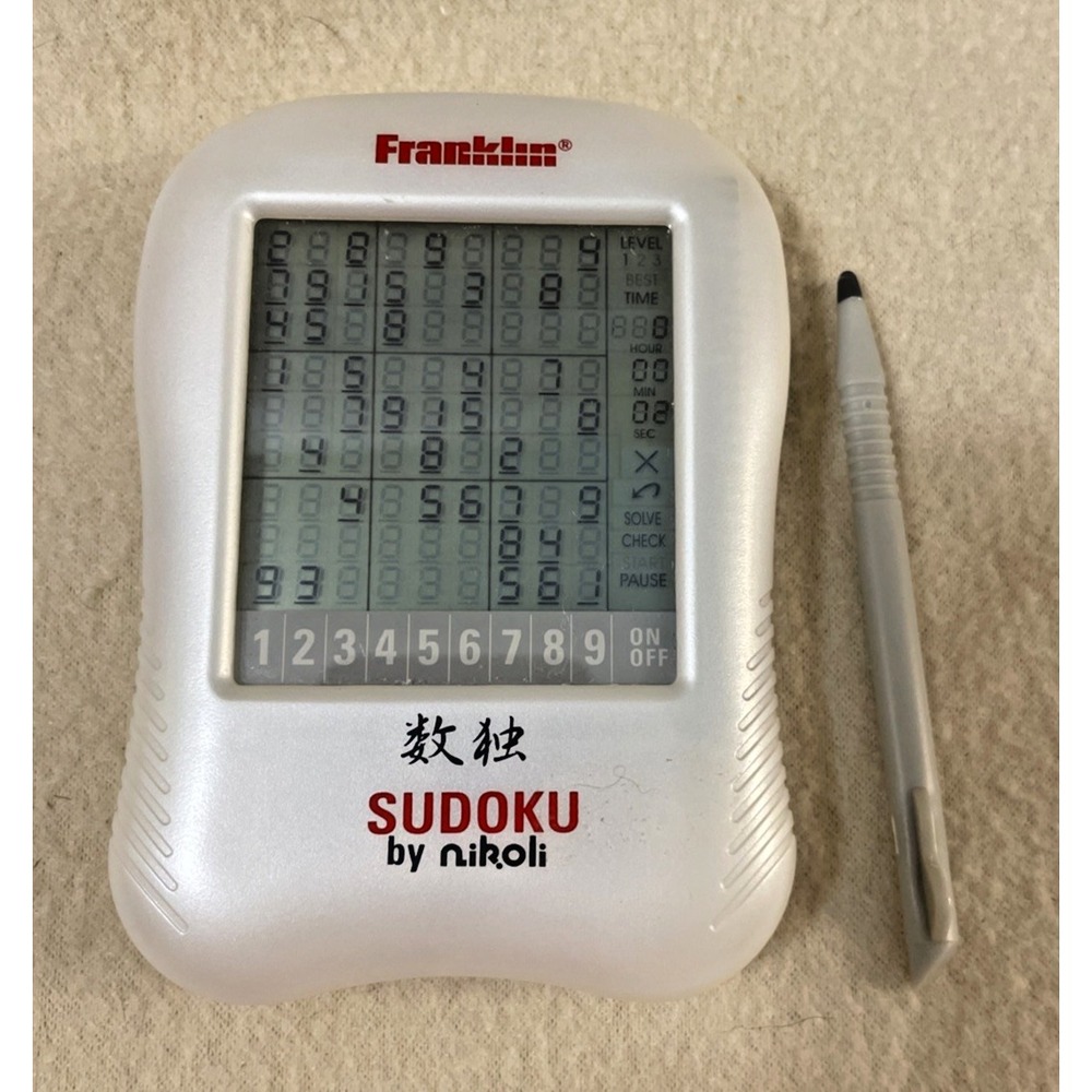 Vintage Franklin Sudoku Nikoli Electronic Handheld Electronic Game Model SDU-320